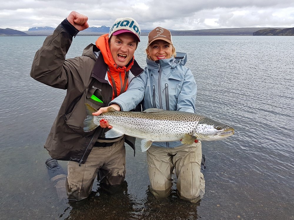 Harpa, the talented fishing guide, shares her knowledge and techniques with her clients