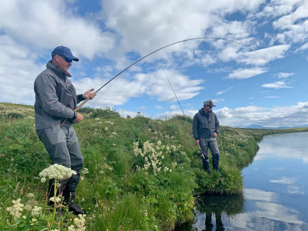 Angler at West Ranga River in Iceland